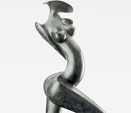 La Danseuse, sculpture contemporaine de Marion Bürkle, bronze patiné 95 cm