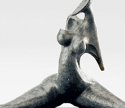 Provocation, sculpture contemporaine de Marion Bürkle, bronze patiné 37 cm