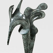 Duo, sculpture contemporaine de Marion Bürkle, bronze patiné 37 cm