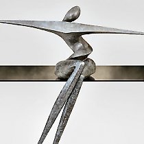 Océane, sculpture contemporaine de Marion Bürkle, bronze patiné 74 cm